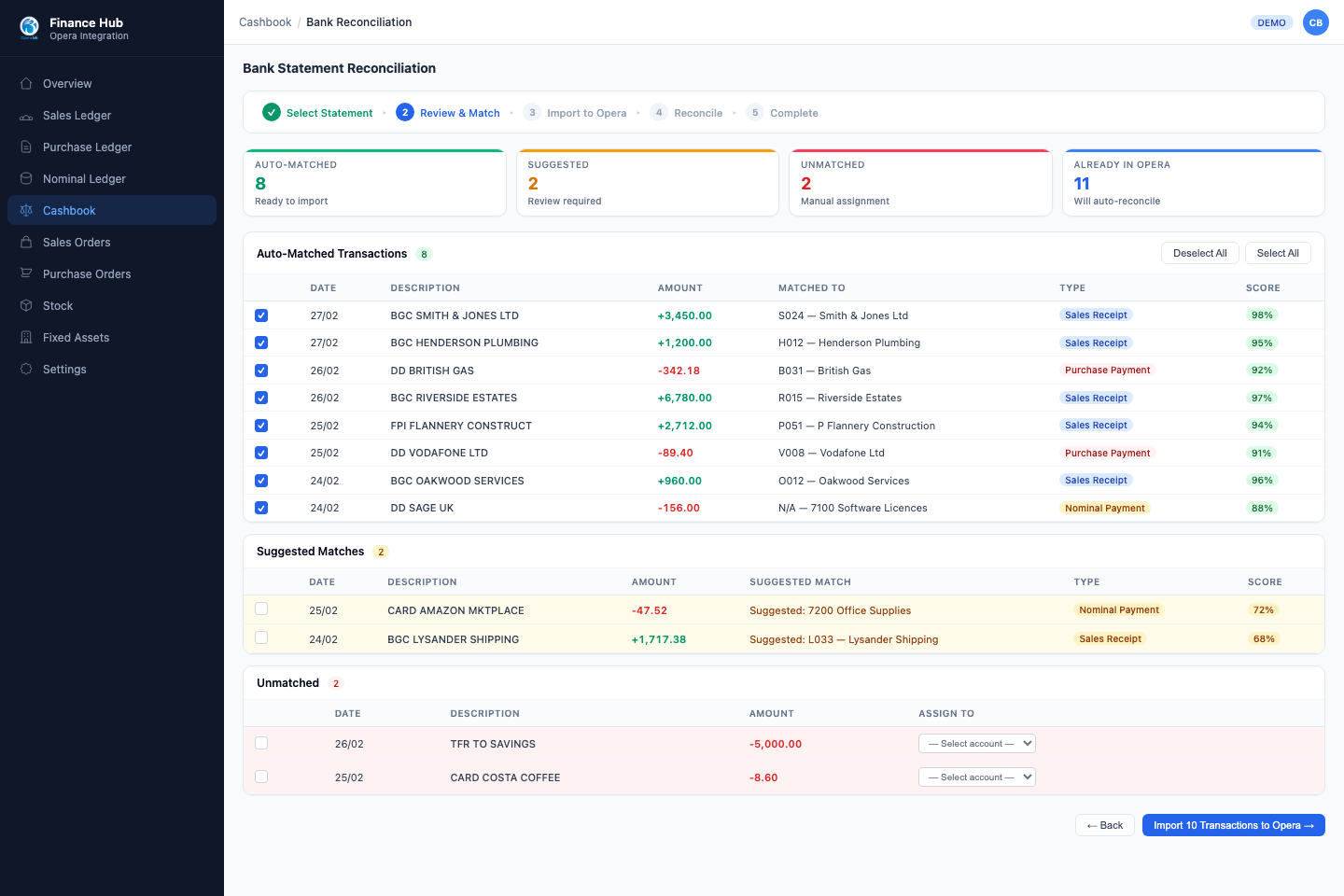 Step 2: Review and Match